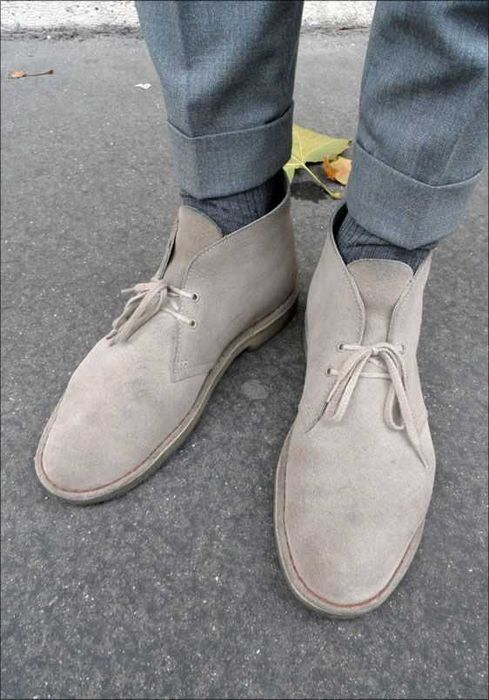 Ghete desert 45 chukka suede Carrera NOI piele naturala moale gri open
