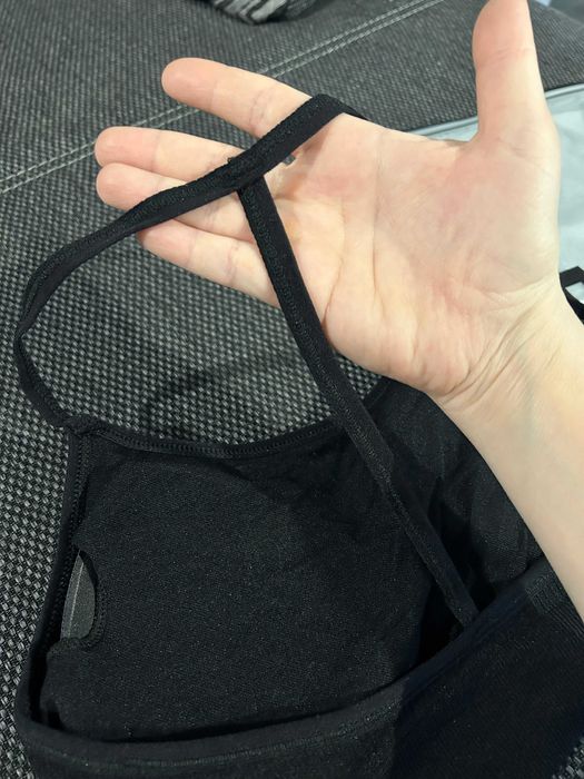 Bustiera/sutien sport/fitness SHEIN Backless, negru, marime S, NOU