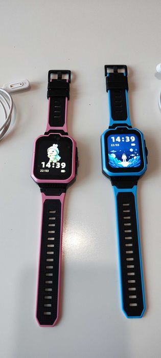 Детски смарт часовници – Kids Watch 1 (син) + MyKi 4 (розов)