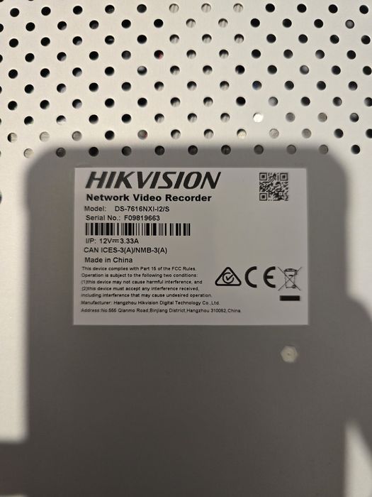 Vand Nvr Hikvision DS-7616NXI-I2/S NVR 16 Canale AcuSense + HDD 6TB, Impecabil