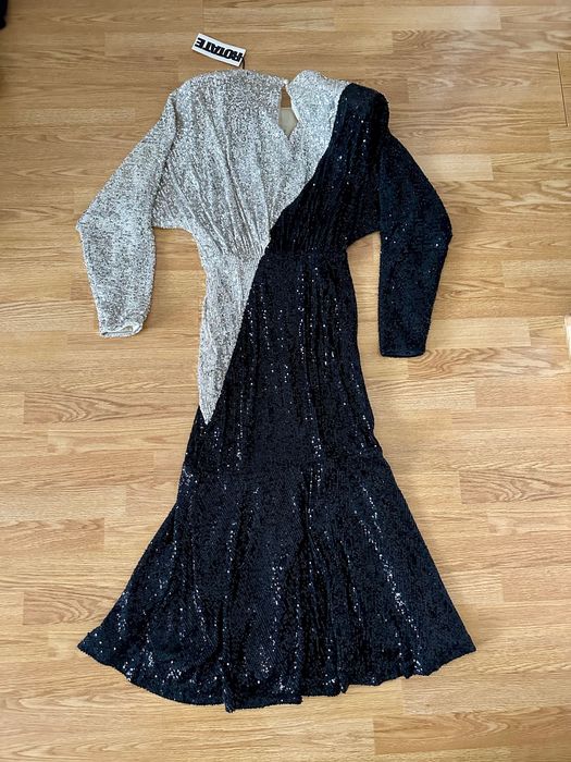 Вечернее платье чёрно-золотое из Монако