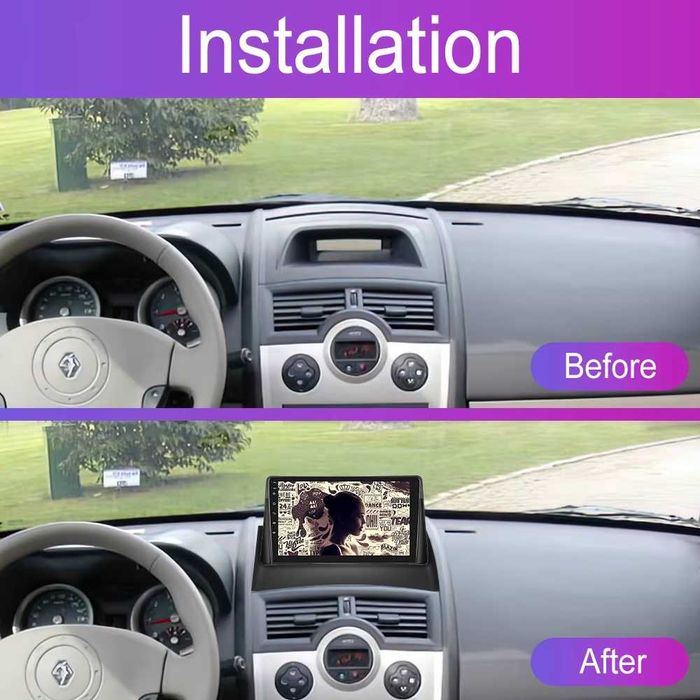 Мултимедия за Renault Megane 2 Навигация Carplay Android Auto Waze