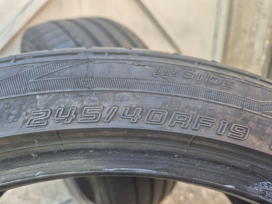 2бр летни гуми Фалкен/ 245-40-19/2018г/5мм грайфер/ Ръмфлат/ с борд/
