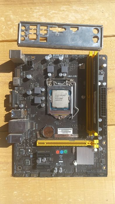 H310 plata + protsessor + RAM 4GB