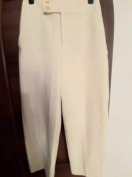 Pantaloni Zara crem/unt