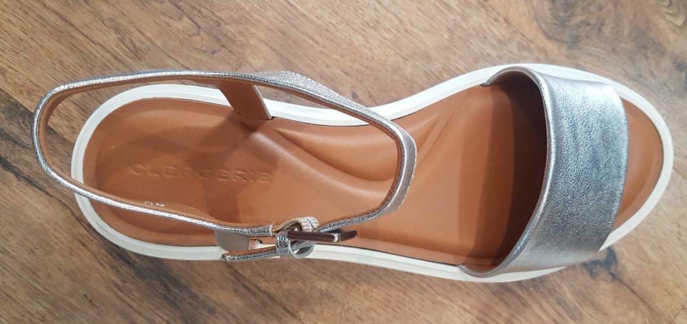 Sandale lux CLERGERIE Paris noi piele naturala fina calitate premium 39.5