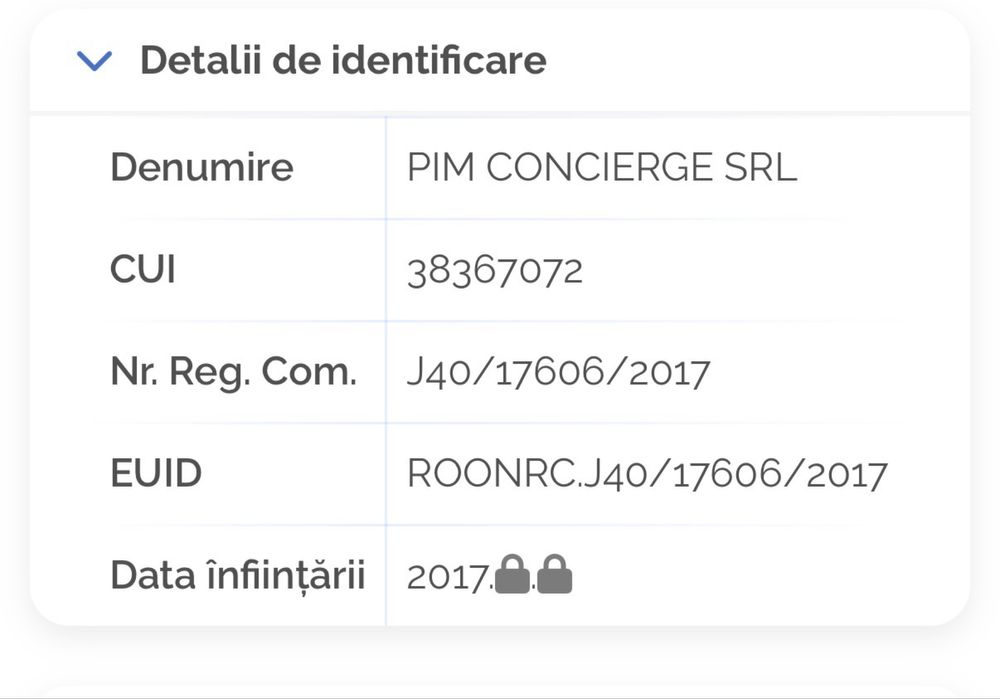 Vand SRL Activ, cont TVA - fara datorii - PIM Concierge SRL