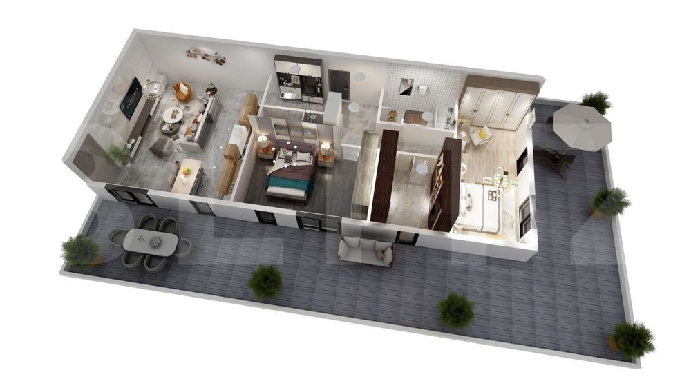 Penthouse 102 mp, 88.75 mp terase, zona Torontalului — fotografia 1