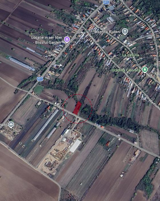 Teren  intravilan Budeni, comuna Comana, județul Giurgiu 1200mp