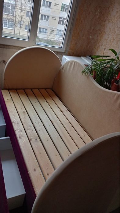 Pat tapitat cu sertare 190/90