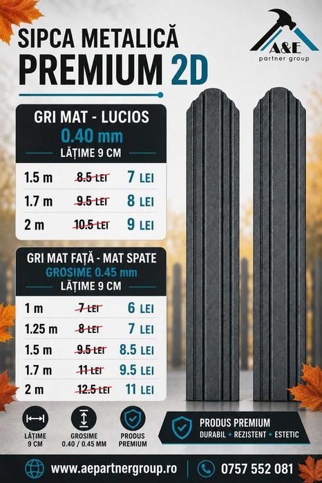 Sipca Metalica  Stejar Auriu ! LICHIDARE STOC !