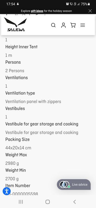 Cort Salewa de 4 sezoane