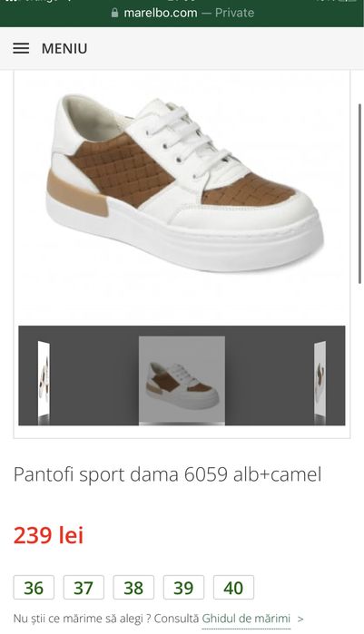 Vand pantofi sport Marelbo fabricati in Romania din piele