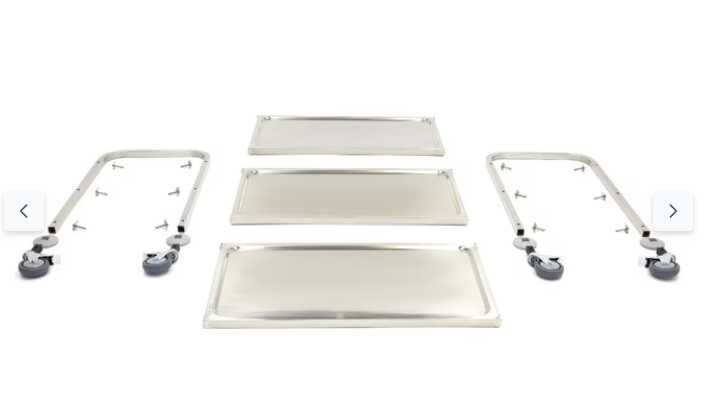 Количка за сервиране от неръждаема стомана - 3 рафта