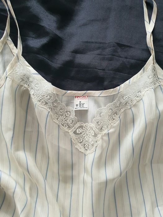 Compleu Hanro of Switzerland Pure Silk L XL Made in Switzerland 100% mătase nou
