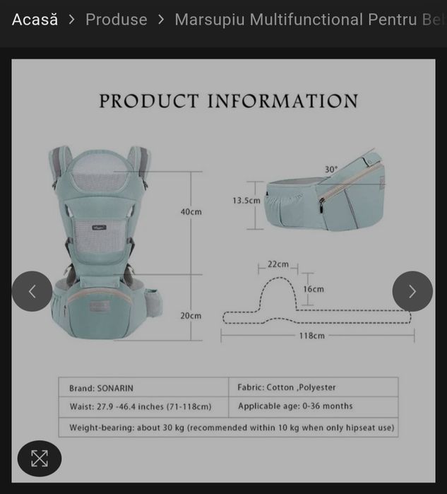 Marsupiu ergonomic