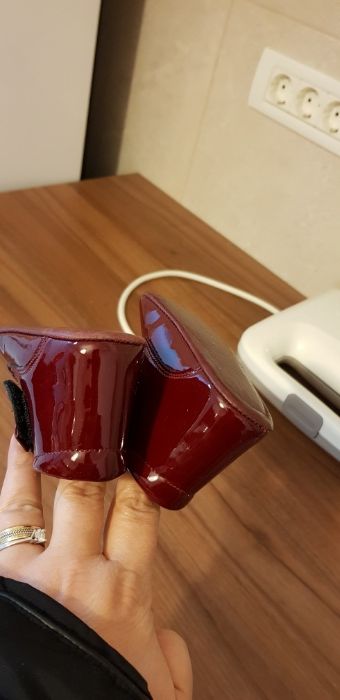 Pantofi Leon Shoes, visiniu, piele complet, mărimea 17, interior 10 cm