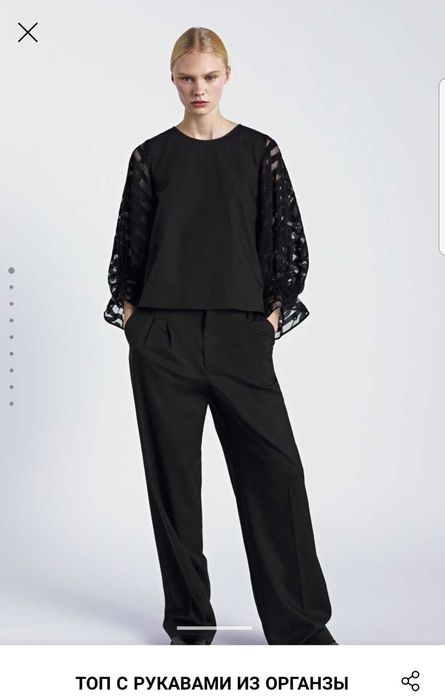 Zara женская блузка топ размер s