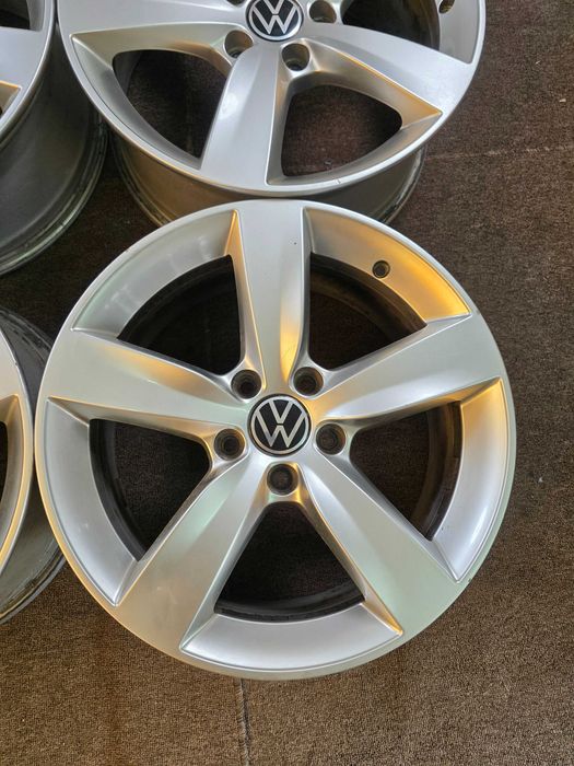 4 Jante Aliaj 5x112 17'' 7J ET 39 OEM VW Touran Sharan Caddy Golf Passat Tiguan T-Roc / Skoda Octavia Karoq Superb YETI