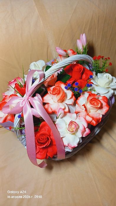 Букет из мыльных роз