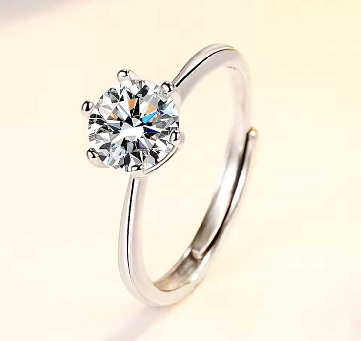 Сребърен годежен пръстен нов годежен пръстен пръстен за годеж халки