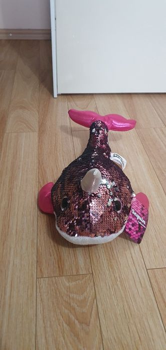 Balenă cu paiete reversibile, 37 cm