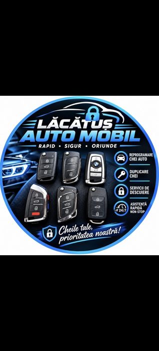 Chei Auto Deblocări auto Contacte auto Reparații chei auto
