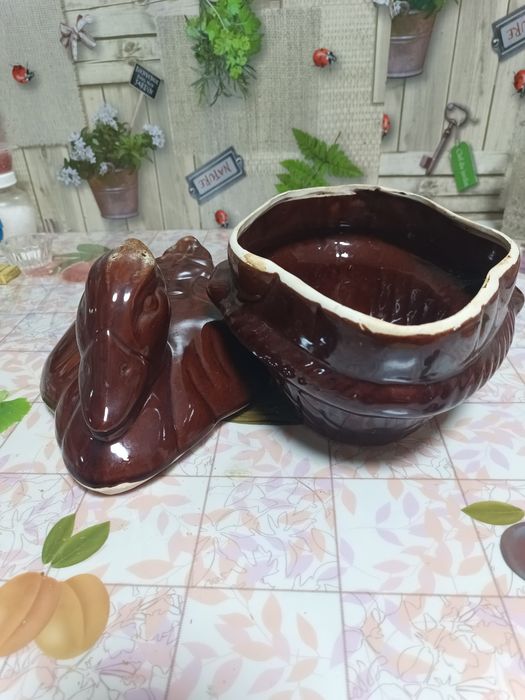 Горшок глинненый утка