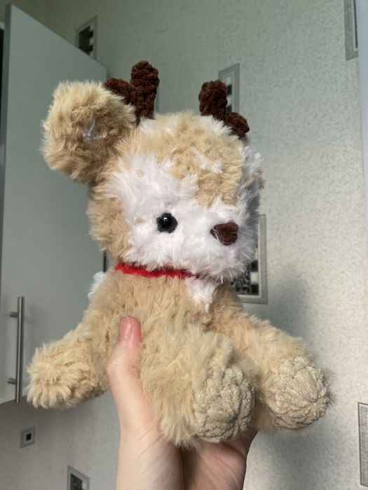 Вязаная игрушка олененок.Игрушка ручной работы.