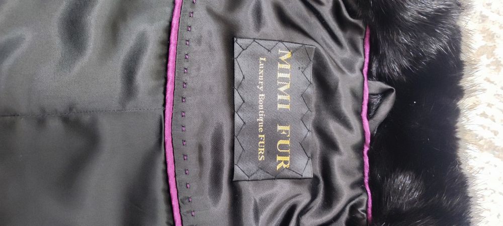 Норковая шуба черная