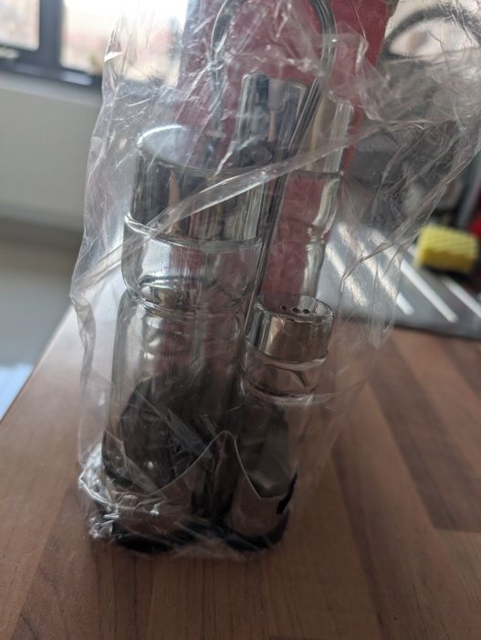 Set oliviera cu 2 sticle ulei/otet si 2 recipiente sare/piper
