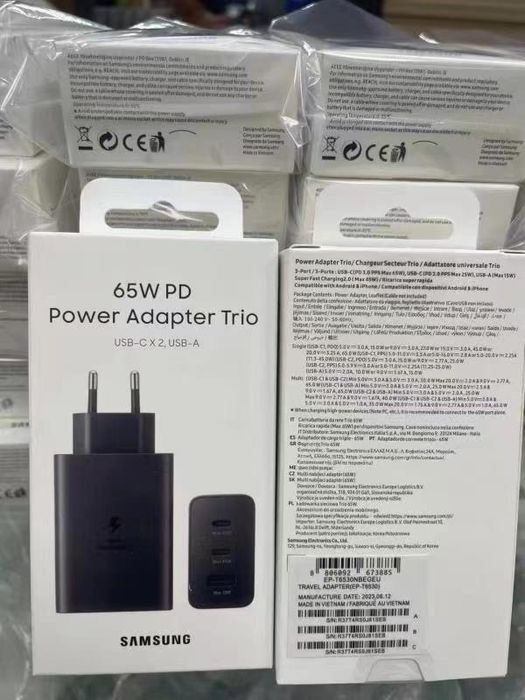 Samsung 25w 45w 65w, оригинальный блок питания, зарядка