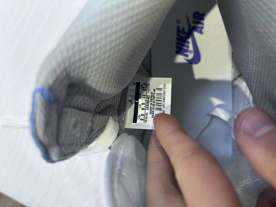 Adidasi Jordan 1 high washed blue marimea 43