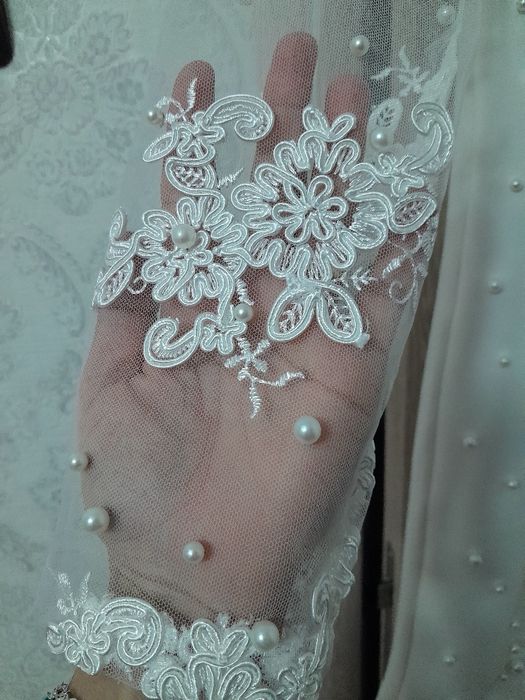 Рокля с перли за граждански брак