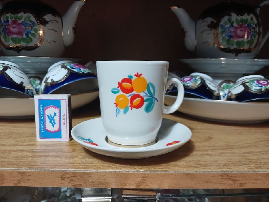 Чашка с тарелкой детская советский