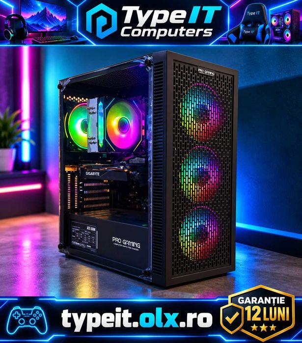 Calculator Gaming Ryzen 5500, 32GB DDR4, RTX 3060 12GB DDR6, 512 Nvme