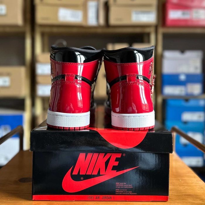#SUMMER SALE# Nike Air Jordan 1 High Patent Bred - Livrare Verificare - Predare Personala