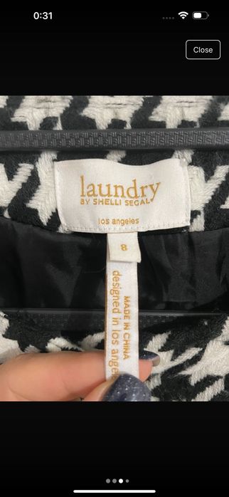 Палто houndstooth Laundry by Shelly Segal