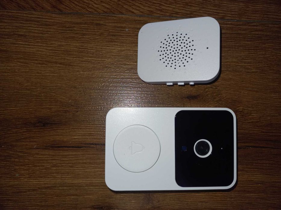 Беспроводной умный, WiFi дверной звонок с камерой, белый цвет.