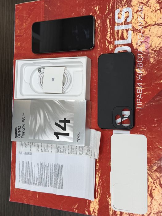 512GB Oppo Reno 14 FS 5G Technopolis Гаранция до 2028 г. Green