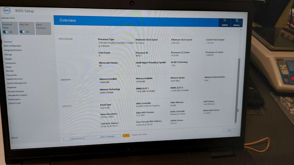 Dell Latitude i7 11th Gen