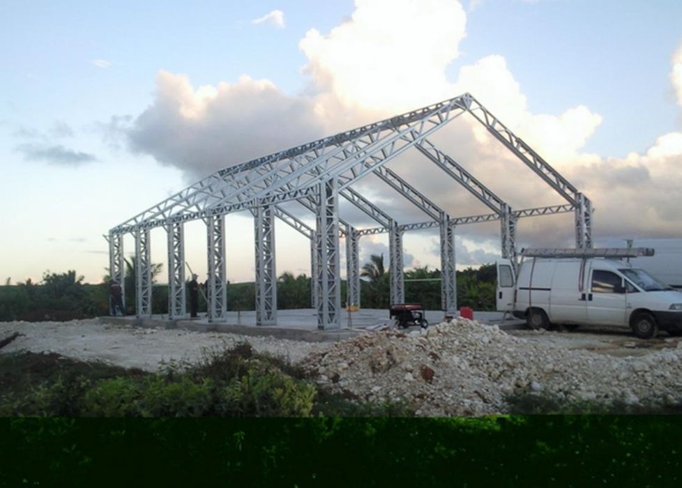 Строителство на Халета на изплащане, Метални конструкции за складове,