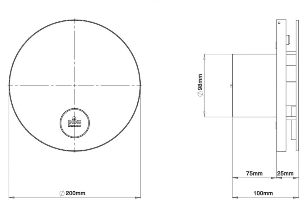 plikc - Ventilator de extracție axial cu WiFi