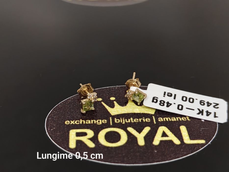 Bijuteria Royal: Cercei aur 14k/0.48 gr