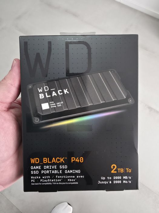 SSD Extern Western Digital Black P40, Game Drive, USB-C, 2TB, Negru - transport gratuit