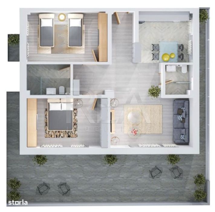 UP Boutique - Pipera Voluntari - APARTAMENT 2 CAMERE finisaje LUX — fotografia 1