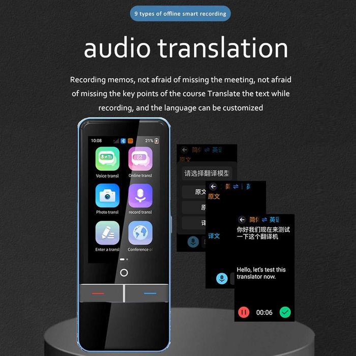 Преводач Интелигентен двупосочен Ai translator 148 Езика,Language