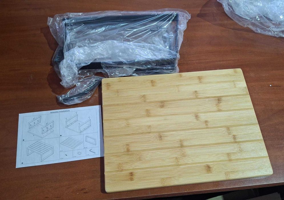 Scaunel treapta din bambus Utoplike, 40.5x 30.5 x 18 cm, natur