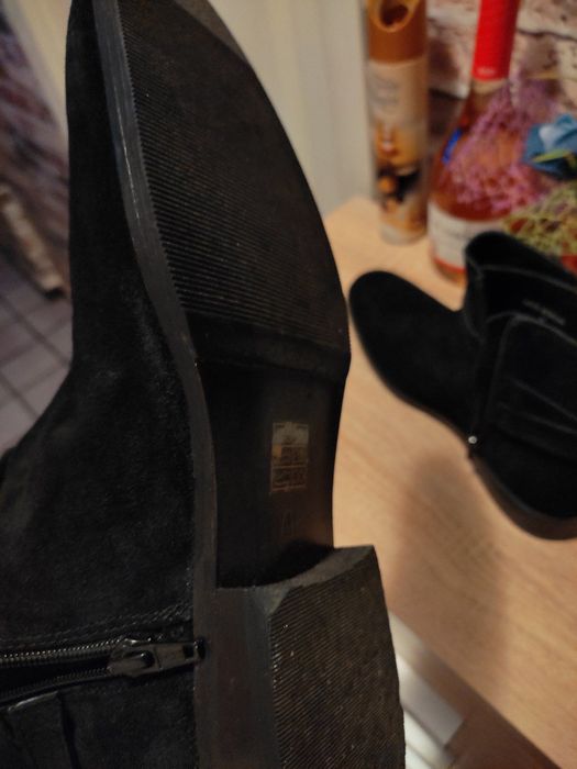 Мъжки велурени боти -Kiomi- естествена кожа и велур