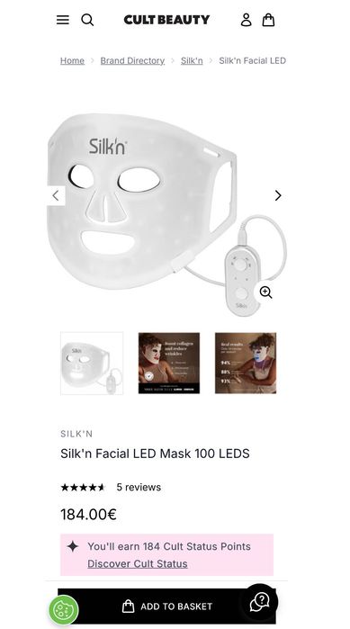 Silk’n led face mask 100